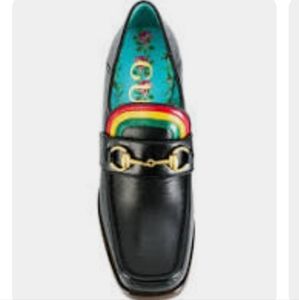 AUTHENTIC Gucci Vegas Raibow Loafer 37.5 Black